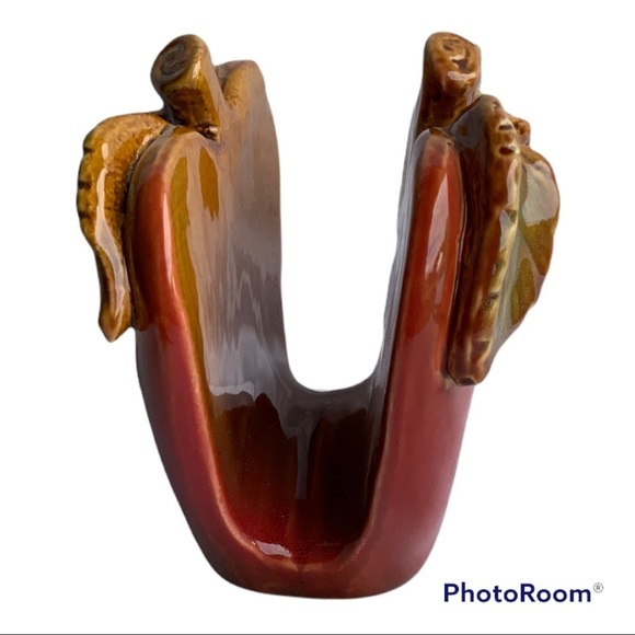 Apple Ceramic Napkin Holder Glazed Hand Painted Rustic Glazed Ceramic - Picture 5 of 13